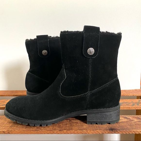 Bjorndal Aspen Black Suede Leather Ankle Boots Women’s 6 - Picture 6 of 11